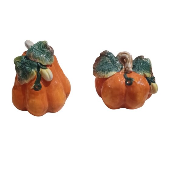 Autumn Accents Pumpkin Salt And Pepper Shakers Vintage 2005 - Picture 6 of 6